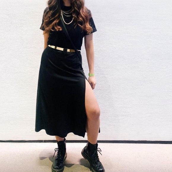 Black Slip Skirt NWT: WE WORE WHAT - Picture 3 of 5